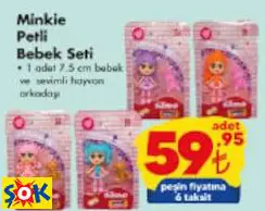 GOKİDY OYUNCAK MİNKİE PETLİ BEBEK SETİ